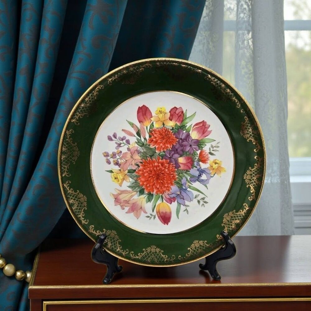Weatherby Royal Falcon Floral Spring Plate English French Elegant Cottage Decor